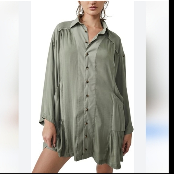 Free People Moonstruck Mini Dress Tunic Top - Picture 2 of 5